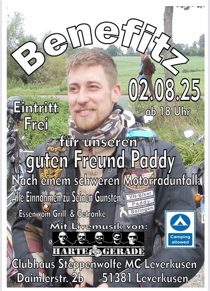 Benefiz Veranstaltung für Paddy