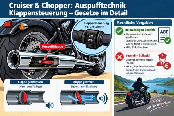 Chopper- und Cruiser-Auspufftechnik: Sound, Klappensteuerungen und gesetzliche Vorgaben im Detail Chopper- und Cruiser-Auspufftechnik: Sound, Klappensteuerungen und gesetzliche Vorgaben im Detail