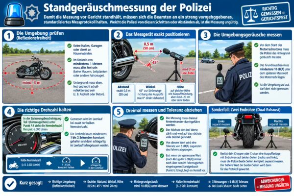 Standgeräuschemessung der Polizei Standgeräuschemessung der Polizei